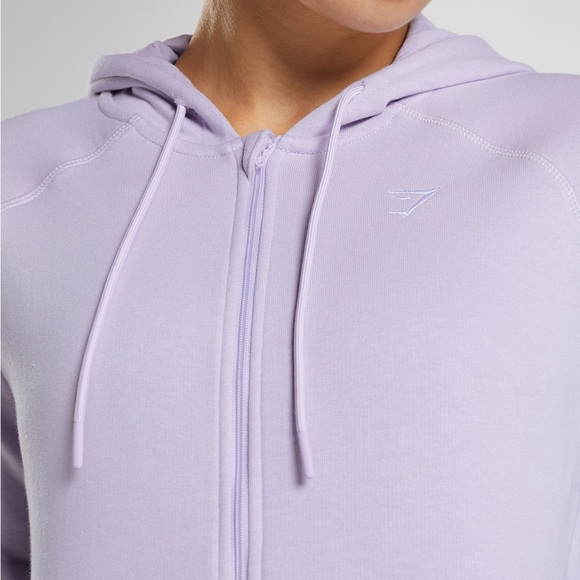 Gymshark Lilac purple zip up hoodie - Picture 3 of 7
